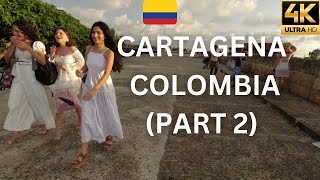 Afternoon Walking Tour in the Walled City of Cartagena Colombia 🇨🇴  in 4k Ultra HD ( Part 2)