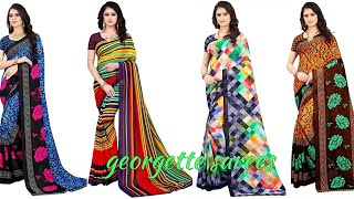 💞 amazing georgette sarees collection 💞 latest daily wear sarees online shopping 💞printed sarees 26