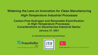 Innovation for Clean Manufacturing: Consideration to Decarbonize Industrial Sector