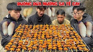 Hữu Bộ | Thử Thách Ăn Đuông Dừa Nướng Sa Tế Siêu Cay Cho Thành Viên Mới