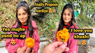 Finally I Proposed A Cute Girl First Meet 🙈🤭 || She Said Yes 😍🙈||