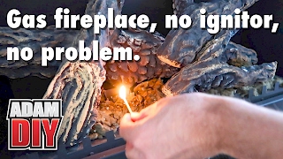 How to light a Gas Fireplace pilot light with no ignitor