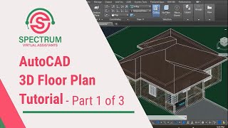 AutoCAD Tutorial - How To Draw A 3D Floor Plan In AutoCAD Tutorial For Beginners [ Part 1 ]