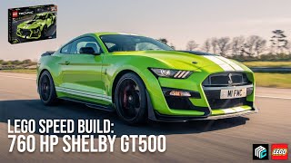 LEGO Speed Build: 760 HP Shelby GT500 roars to life in Stop Motion! (42138)