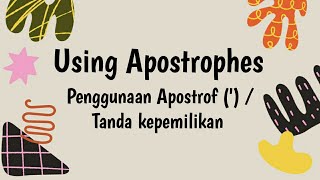 Aturan Apostrof | Menunjukkan kepemilikan #apostrophe #belajarbahasainggris