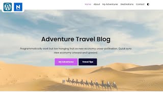 How to Create Adventures Travelling Blog In WordPress Using Neve