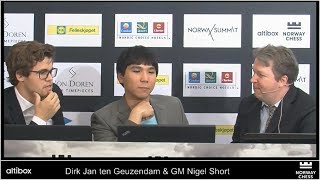 MAGNUS CARLSEN VS WESLEY SO - ANALYSIS AND INTERVIEW AFTER GAME | NORWAY CHESS 2017 ROUND 1