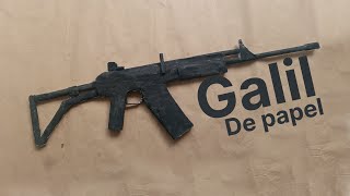 Como hacer un GALIL (Fusil de asalto) De papel