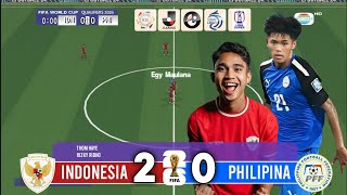 HIGHLIGHTS! INDONESIA vs PHILIPINA QUALIFIKASI WORLD CUP 2026 EFOOTBAL™ PES PPSSPP