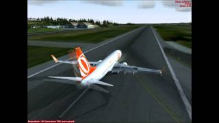 FSX - 737-800 pouso em Guarulhos PR-GTA