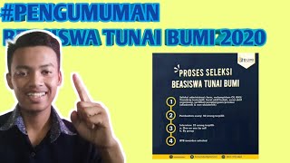 PENGUMUMAN BEASISWA TUNAI BUMI 2020