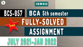 BCSL057 IGNOU SOLVED ASSIGNMENT | FREE IGNOU BCA SOLVED ASSIGNMENT