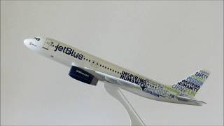 Product Video Skymarks JetBlue A320 Bluemanity N598JB 1/150 Scale with Stand