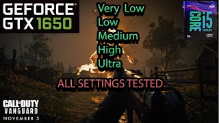 Call of Duty Vanguard Beta  || GTX 1650 i5 9600kf ||All settings tested ||