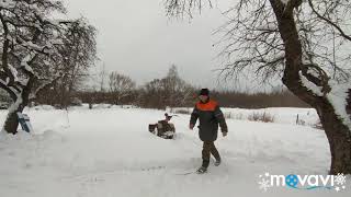 ДЕЛАЮ СНЕГОЗАДЕРЖАНИЕ НА ОГОРОДЕ. ПОЛУЧИТСЯ  К ВЕСНЕ    УДЕРЖАНИЯ ВЛАГИ.