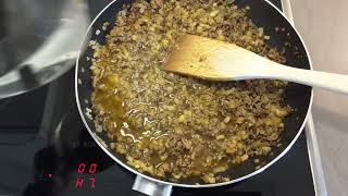 Fried minced meat and onions!