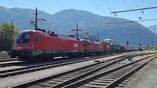 Der Bahnverkehr in Kufstein an in in 4K-UltraHD