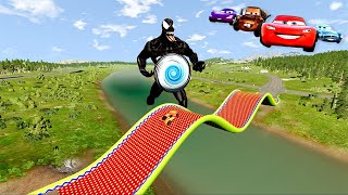 Lightning McQueen Car VS Portal Trap To Another Universe From Venom | BeamNG Drive | BeamNG LORD