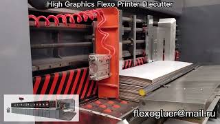 Coated corrugated carton cardboard printing Carton Board High Graphics Flexo Printer Diecutter