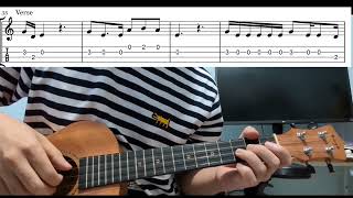 Die With a Smile (Bruno Mars & Lady Gaga) - Easy Beginner Ukulele Tabs With Playthrough Tutorial