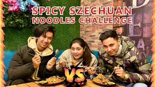 Spicy Szechuan Noodles Challenge 🔥🥵 Loser Pays The Bill!!