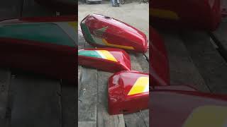 Honda 125  1997 model red color fuel tank #custompaint #automobile #hondamotorcycle #motorcycle