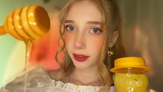 АСМР МЁД🍯 Увлажнение лица💗 *липкий* 🐝 🌸 ASMR honey *relax*