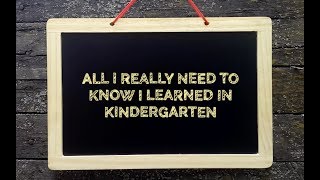 Kindergarten Lesson #3 – Stick Together