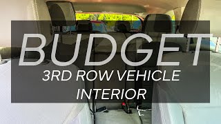 Budget third row vehicle interior