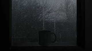 Dense Rainfall from a Cabin Window - 2 hours Thunderstorm Rain Sounds for Sleep Ambience