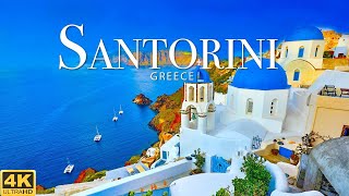 FLYING OVER SANTORINI (4K UHD) - Relaxing Music Along With Beautiful Nature Videos #2