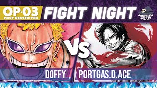 Doffy vs Portgas.D.Ace : One Piece Card Game : OP03 Post Restricted Match