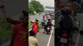 mawa dhaka haiway jam due to BRTC bus accident