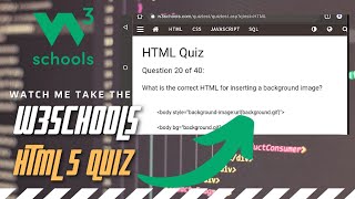 Watch me take the W3SCHOOLS html quiz | W3SCHOOLS quiz | Programming Quiz