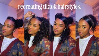 recreating tiktok curly hairstyles - natural hairstyles.