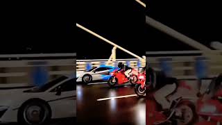 Ducati 🆚Mc laren/cars vs bike race/#ytshorts #shortsfeed #ducati #mclaren #bike#cars #bikestunt#race