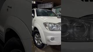 White Toyota Fortuner Denting & Painting.  #toyota #fortuner #carcare #denting #fortunerlover