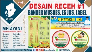 DESAIN RECEH 1 FREE DOWNLOAD BANNER & LABEL ES JUS, BANNER MUSDES