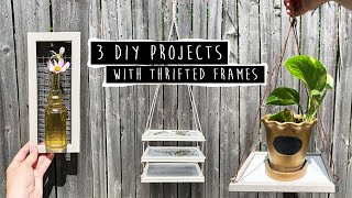 THIRFT FLIP | DIY Wall Vase, Herb Drying Rack, Hanging Plant Stand DIY Projects With Thrifted Frames