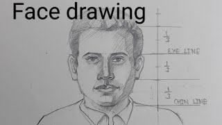 How to draw Human Face-frontview #facedrawing  #Portrait #sketch