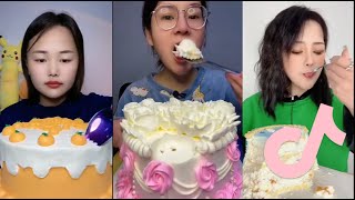 CREAM CAKE MUKBANG pt6 | tiktok compilation | korean food asmr #asmr #eating #tiktok #mukbang