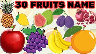 30 Fruits Name In English | Fruits Name | Names Of Fruits In English