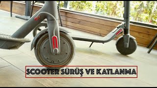 Elektrikli Scooter Sürüş ve Katlanma