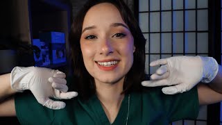 ASMR Caring Southern Doctor Exam & Questions | Eyes Open➡️Eyes Closed | Night Nurse | Typing