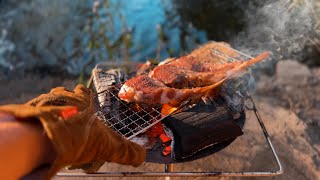 Наслаждайтесь бараньими ребрышками, приготовленными на углях, в долине! ресторан лагеря