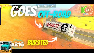 Truck Goes Off-Road With Bursted Tire | Grand Truck Simulator 2 | Gameplay #216