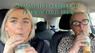 TRYING THE STARBUCKS PUMPKIN SPICE ICED COLD FOAM MACCHIATO & PUMPKIN LOAF! | TILLY JONES