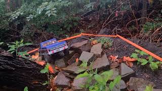 Scale Crawling the second course after it poured the rain (wet an muddy)!!