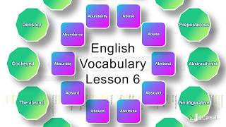 English Vocabulary - Lesson 6 | Abstract, Abundance, Accede, Abyssal, Abundantly, Abuzz | Synonyms