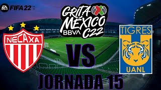 Necaxa vs Tigres UANL Jornada 15 Grita México Clausura 2022. (Simulación FIFA 22).